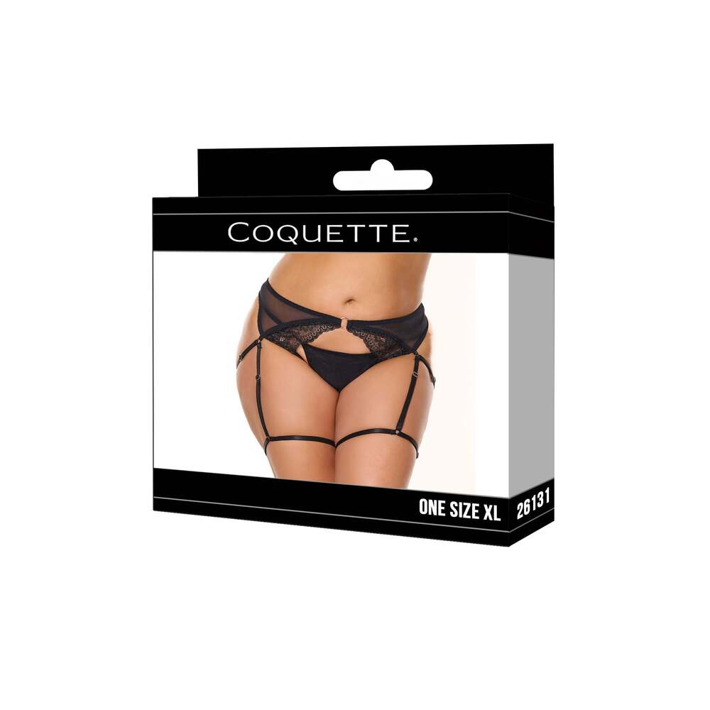 Coquette - 26131 - Crotchless Panty - BLACK - Picture 6 of 7